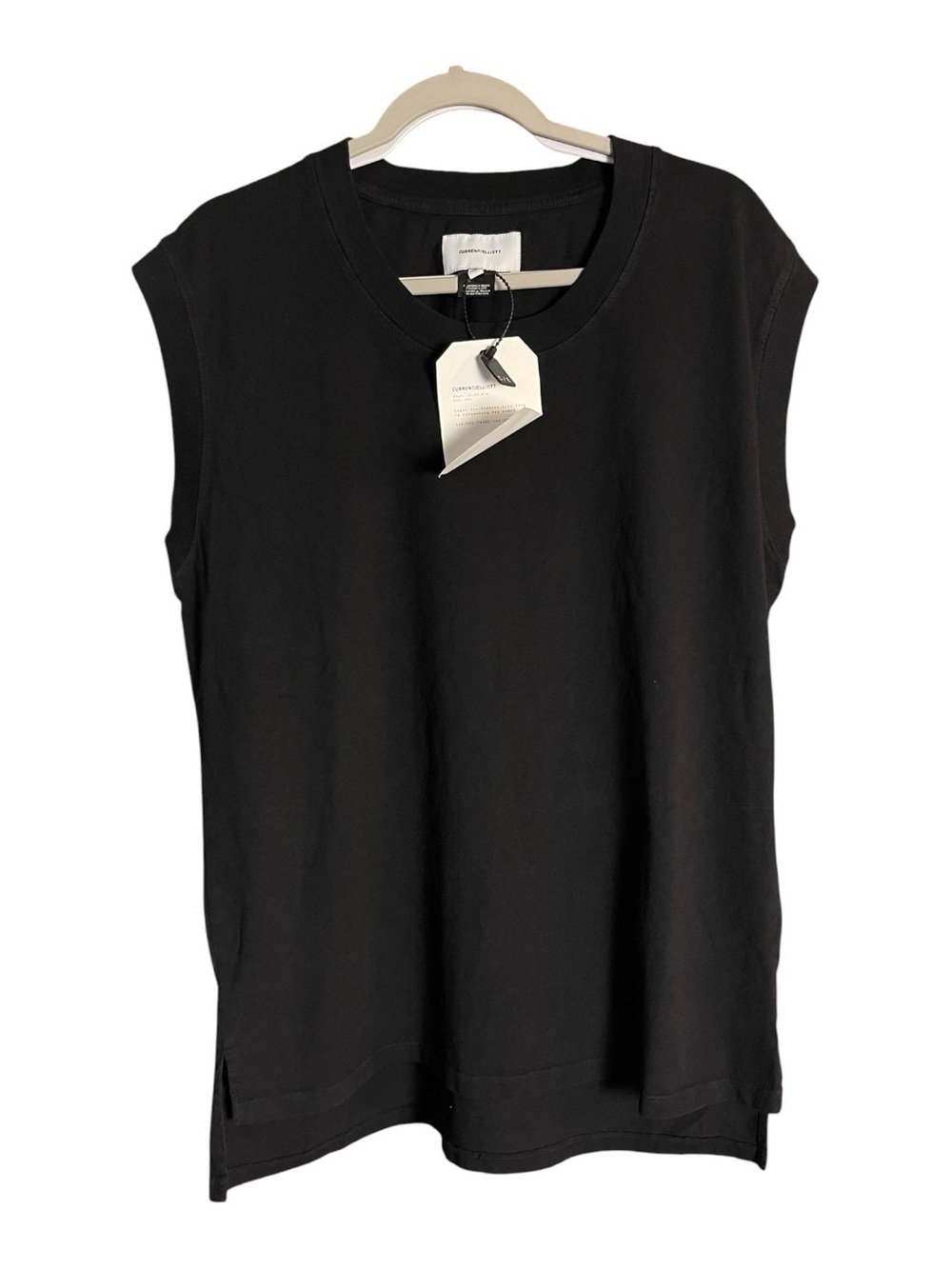 Current/Elliott Women’s Black Muscle Tee Sleeveless Top Size 1 NWT Cotton